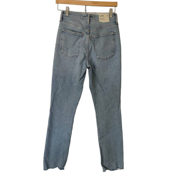 NWT Agolde Cotton Blend Mid Wash Merrel Mid Rise Straight Jeans • Size 25 🗣 - Picture 3 of 3